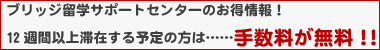 ブリッジ留学サポートセンターのお得情報！