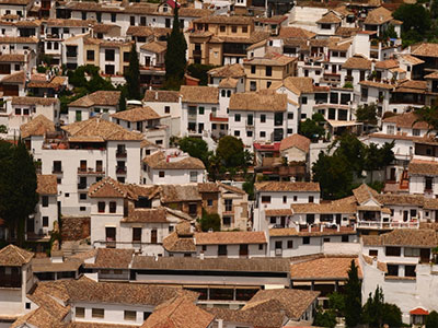 上から見たグラナダの風景