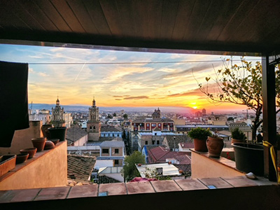 ホームステイ先からの眺め