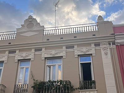 アパートから見える景色。学校まで徒歩5分、街へも10分程度でした。