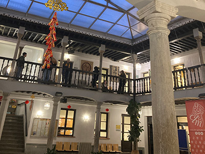 学校で行われた中国の春節イベント