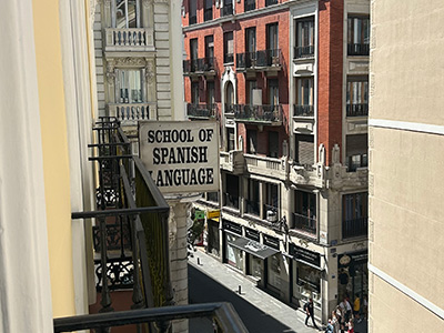 学校のベランダからの風景